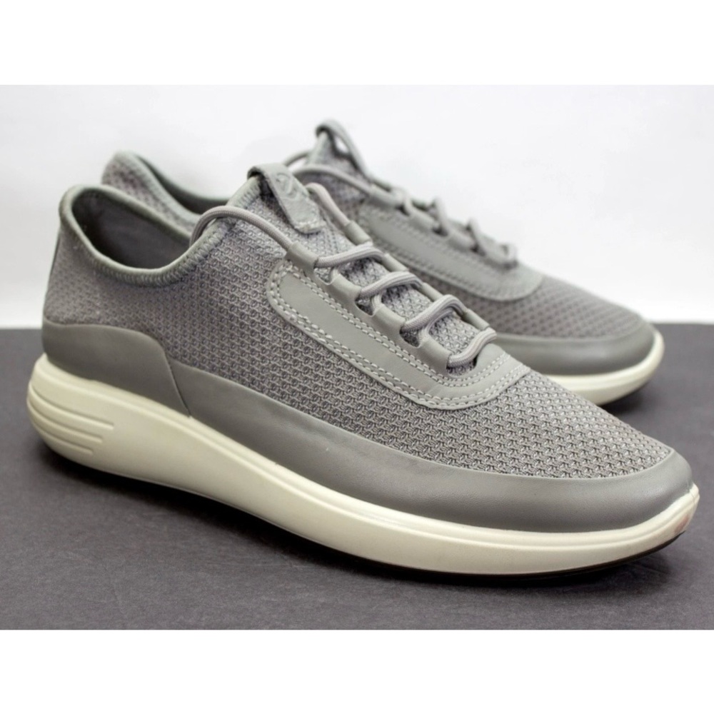 Ecco Soft 7 Runner Womens EU 40 US 9 Gray Lace Up Low Top Casual Shoes Sneakers